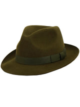 Dark Green Goodwood 50s Style Fedora Hat