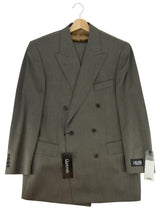 1940s Style Fine Check Grey Wool Suit