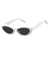 Fifties Rounded Catseye Retro Sunglasses White