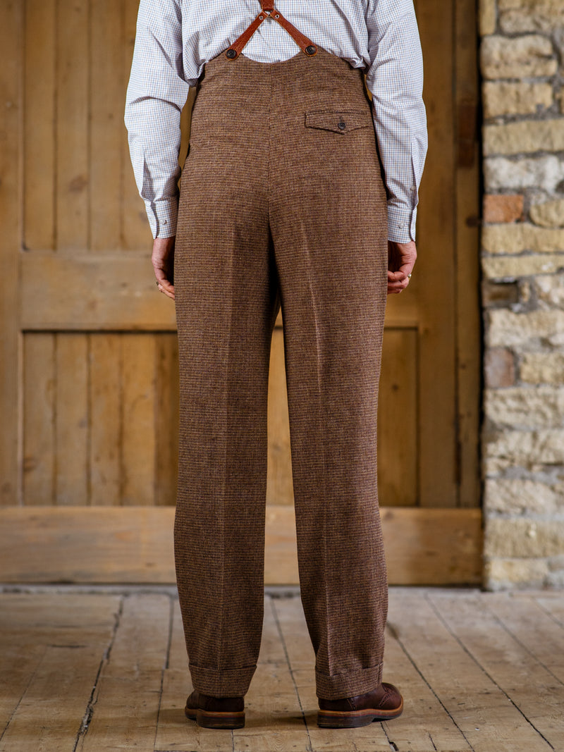 Socialite Countryman Tweed Wool Fishtail Trousers - Bruar