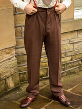 Midcentury Vintage Edwin High Waist Trousers in Hickory Brown
