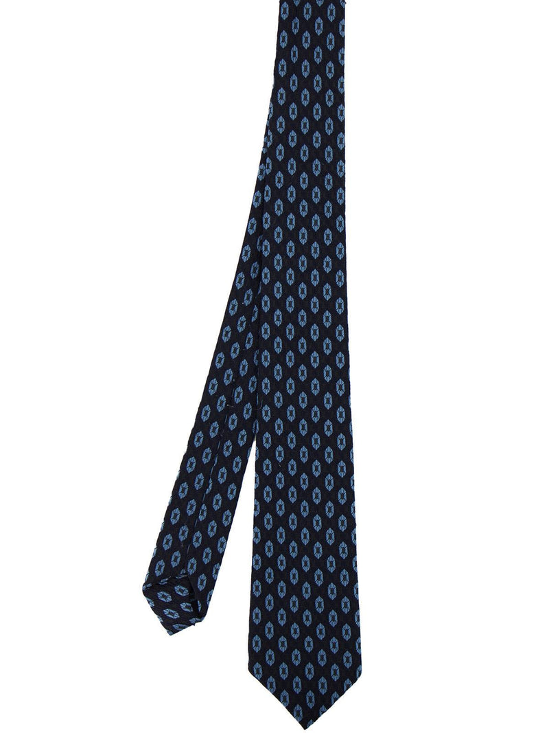 Vintage 1950s Style Indigo & Sky Blue Tie