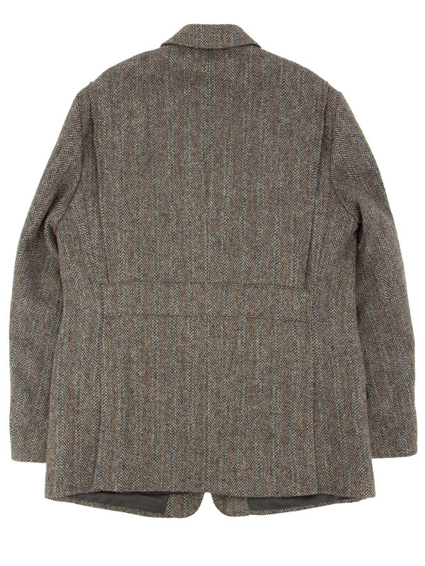 Action Back Vintage Tweed Jacket Suede Accents