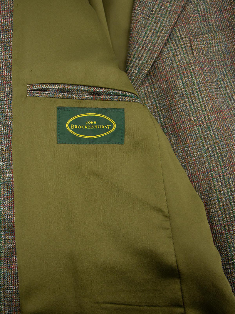 Vintage Check Wool Tweed Jacket With Sports Back