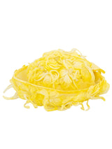 Lemon Yellow 1960s Floral Net Hat