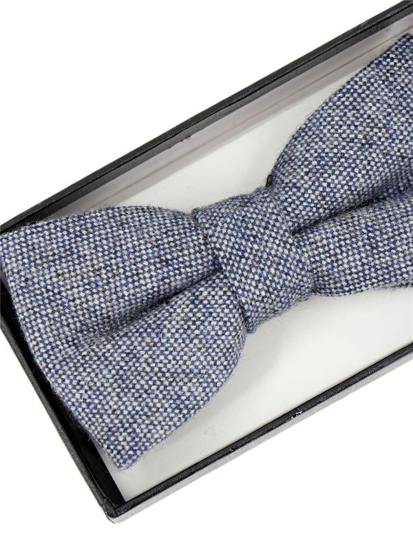 Vintage Inspired Navy Blue Tweed Bow Tie