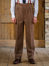 Socialite Countryman Tweed Wool Fishtail Trousers - Bruar