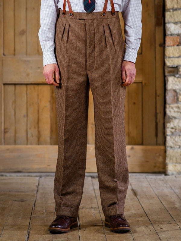 Socialite Countryman Tweed Wool Fishtail Trousers - Bruar