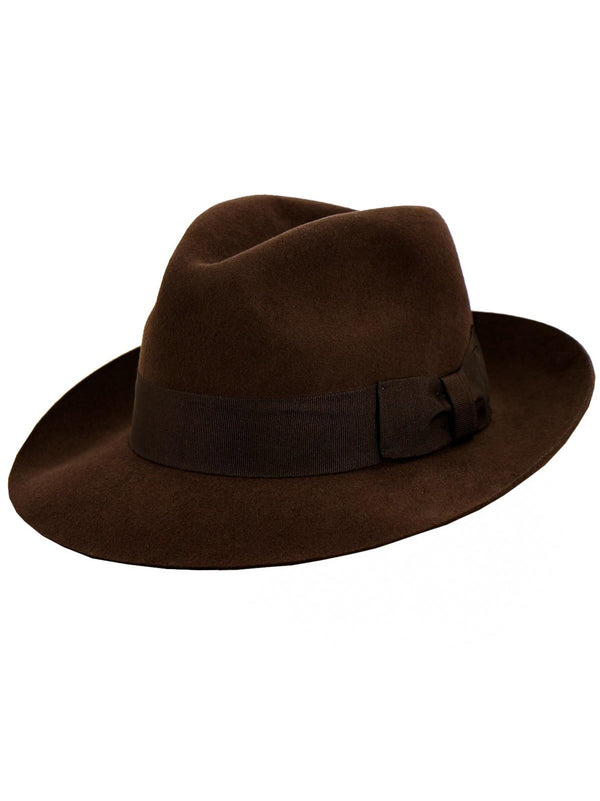 Vintage Dark Brown 1940s Style Mayfair Fedora