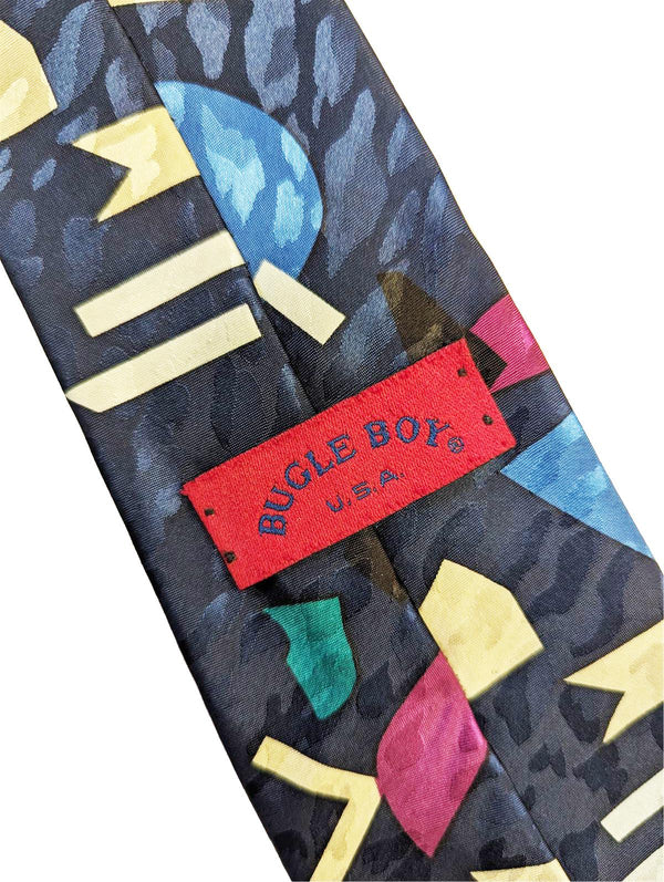 Abstract Bugle Boy Vintage Silk Tie