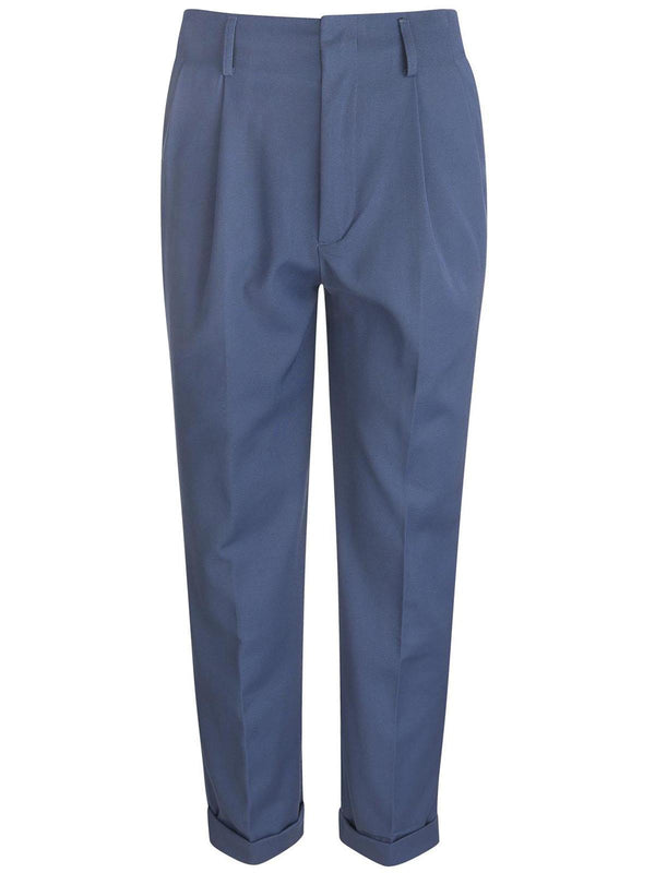 1950s Vintage Chuck Pleated Peg Trousers in Blue