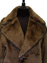 1960s Vintage Faux Fur Double Breasted Jacket