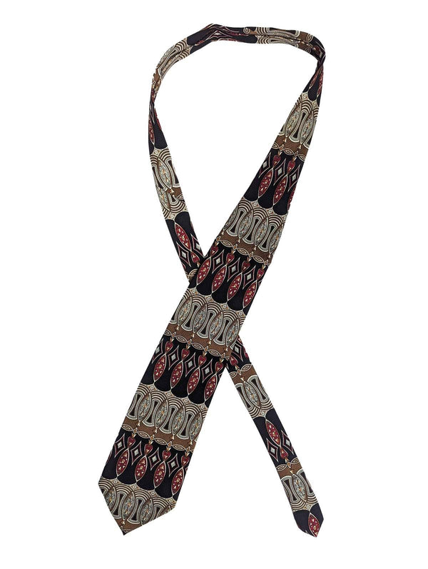 Handmade Silk Tie Ornate Repeat Pattern
