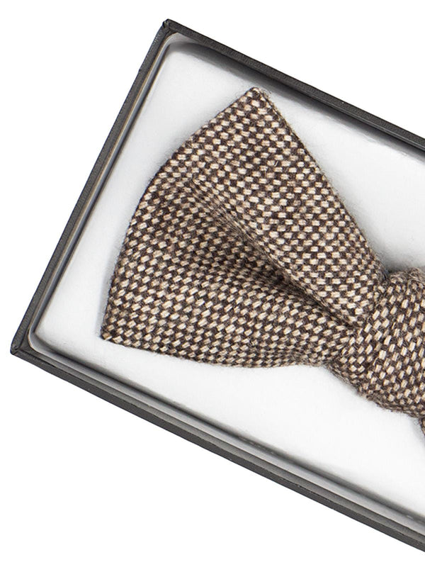 Donegal Tweed Walnut Brown Bow Tie