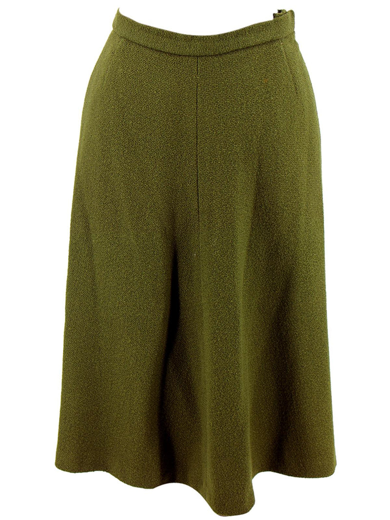 True Vintage Olive Green Jaeger Wool Suit