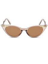 1950s Vintage Style Winged Catseye Sunglasses Taupe