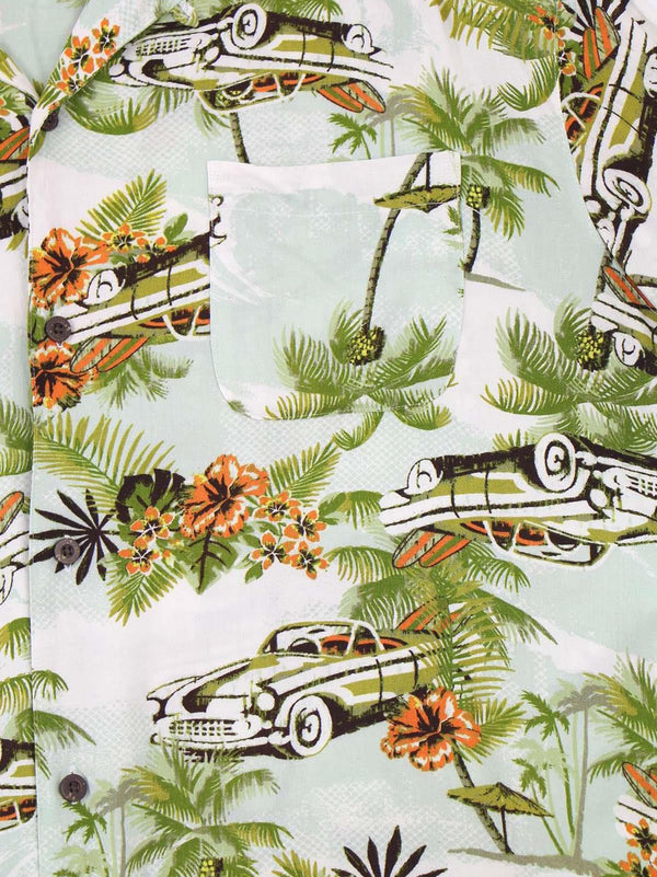 Retro Car Print Vintage Hawaiian Shirt