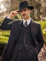 1940s Vintage Deliverance Demob Jacket in Charcoal