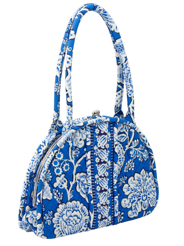 Vera Bradley Blue Print Quilted Retro Bag