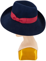 Navy 1940s Vintage Style Tilt Hat