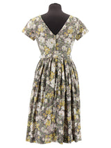 1950s Vintage Floral Cotton Tea Dress