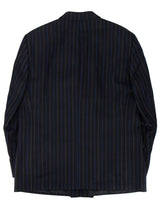 Vintage Navy Stripe Wool Double Breasted Blazer