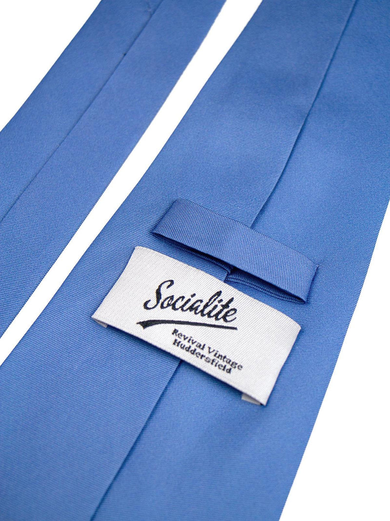 Vintage Style Premium Silk Swing Tie - Blue Diamond