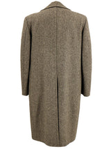 London Fog Vintage Herringbone Tweed Coat