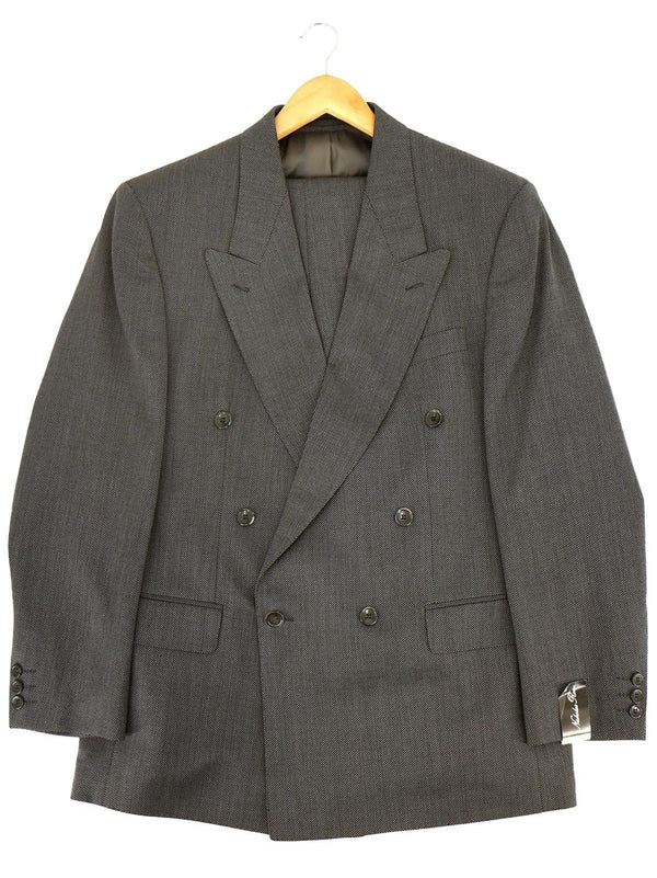 Grey Birdseye Double Breasted Demob Style Suit