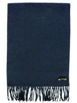 Luxury Soft Wool Navy Blue Men's Scarf