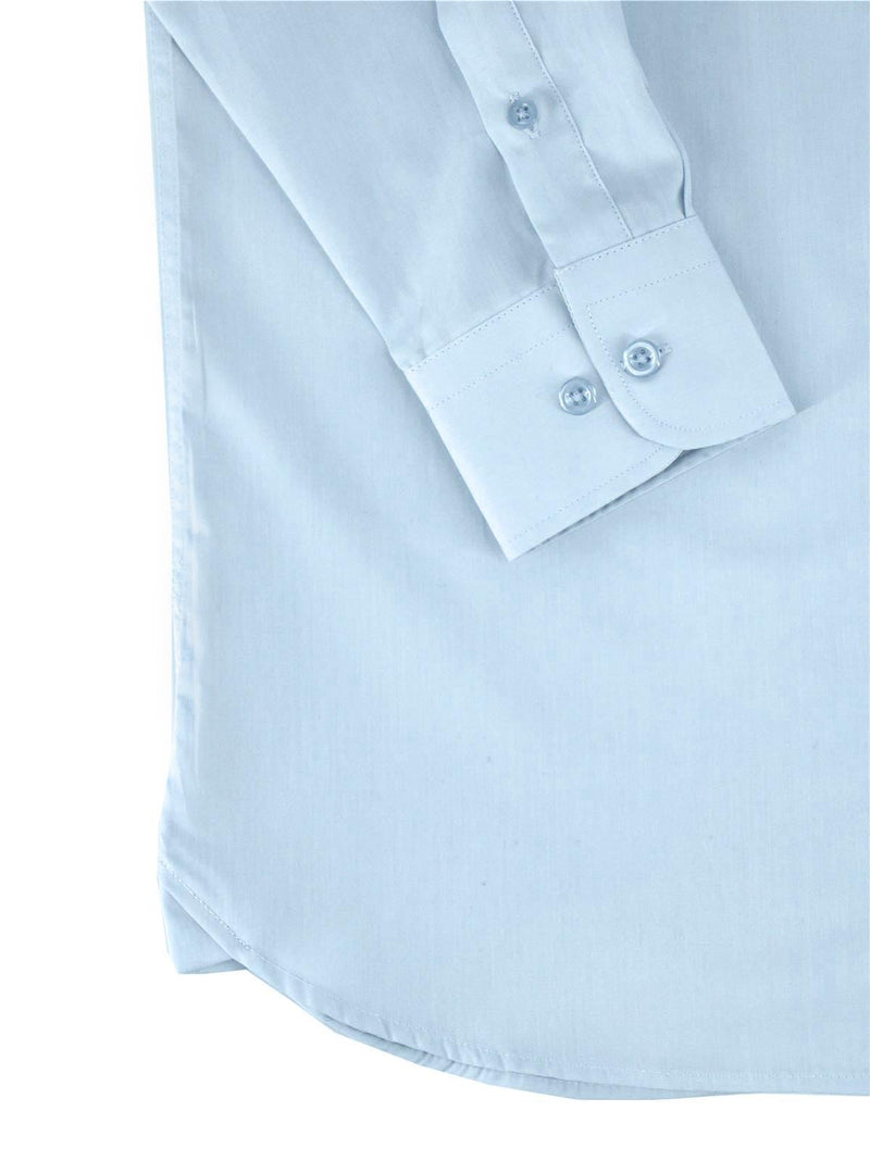 Pale Blue Forties Style Spearpoint Collar Shirt with Barrel Cuff