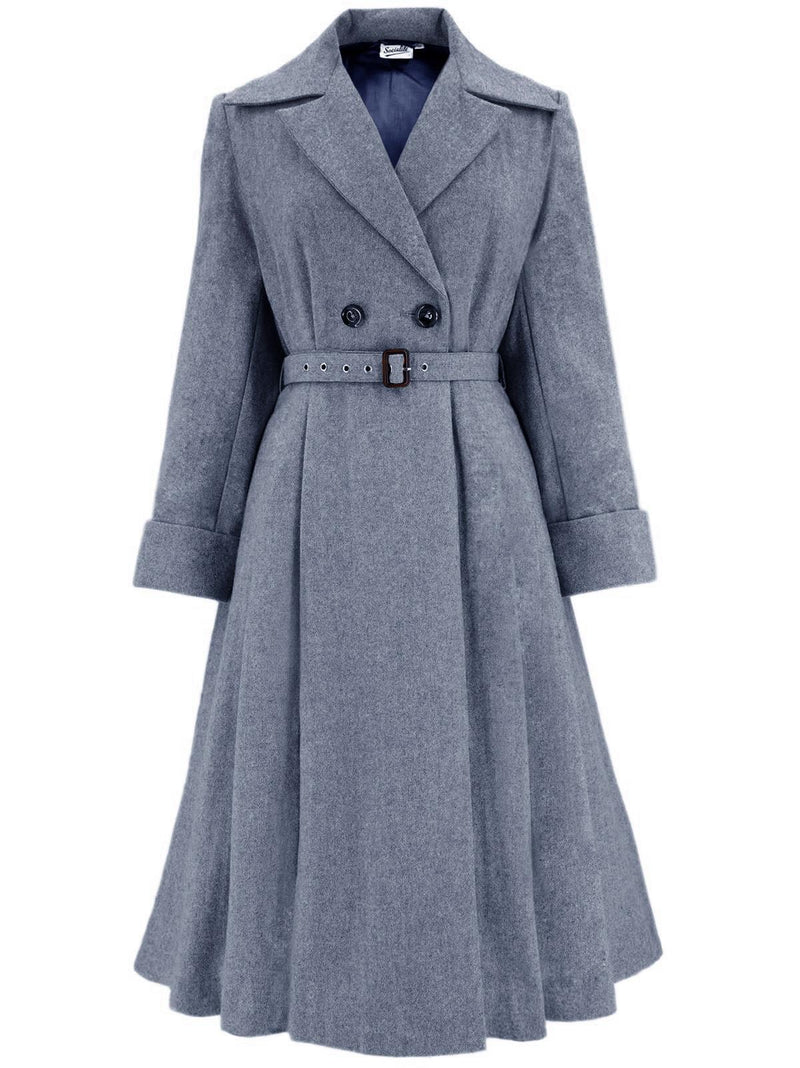 1940s Vintage Promenade Swing Coat in Navy Blue RevivalVintage