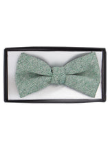 Herringbone Tweed Green Bow Tie