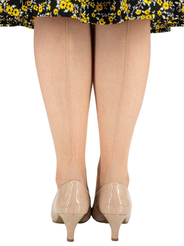 Nude Tights with Vintage Style Nude Seams