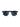 Retro Classic Clubmaster Sunglasses Blue Lens - Black