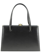 Ackery High Spec Classic Black Leather Frame Bag