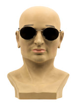 Retro Rose Gold and Green Round Frame Sunglasses