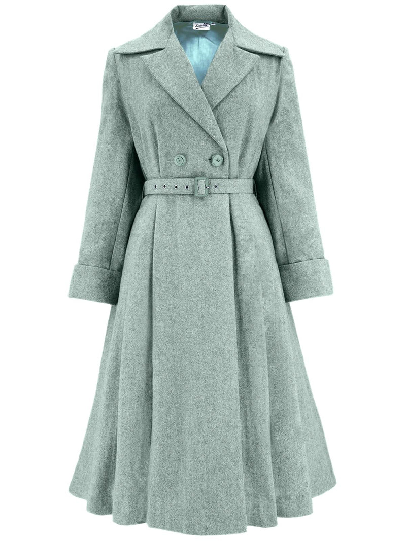 1940s Vintage Promenade Swing Coat in Pine Green