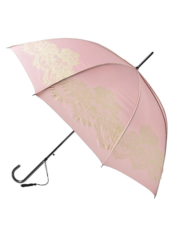 Pink Pagoda Vintage Style Lace Print Umbrella