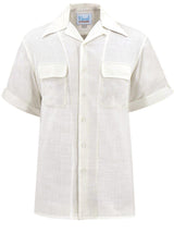 Vintage Style Cotton Leisure Shirt - Ivory