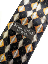 Vintage Silk Tie Harlequin Diamond Pattern