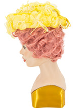 Lemon Yellow 1960s Floral Net Hat