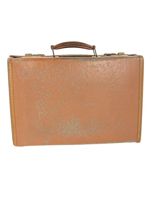 Vintage Small Brown Gents Mid-century Travel Case