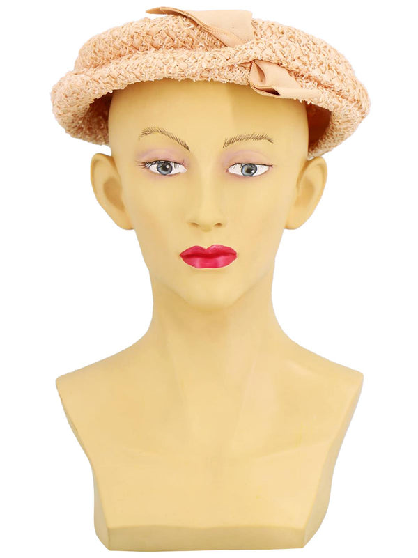 1950s Vintage Blush Pink Textured Hat