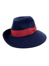 Navy 1940s Vintage Style Tilt Hat