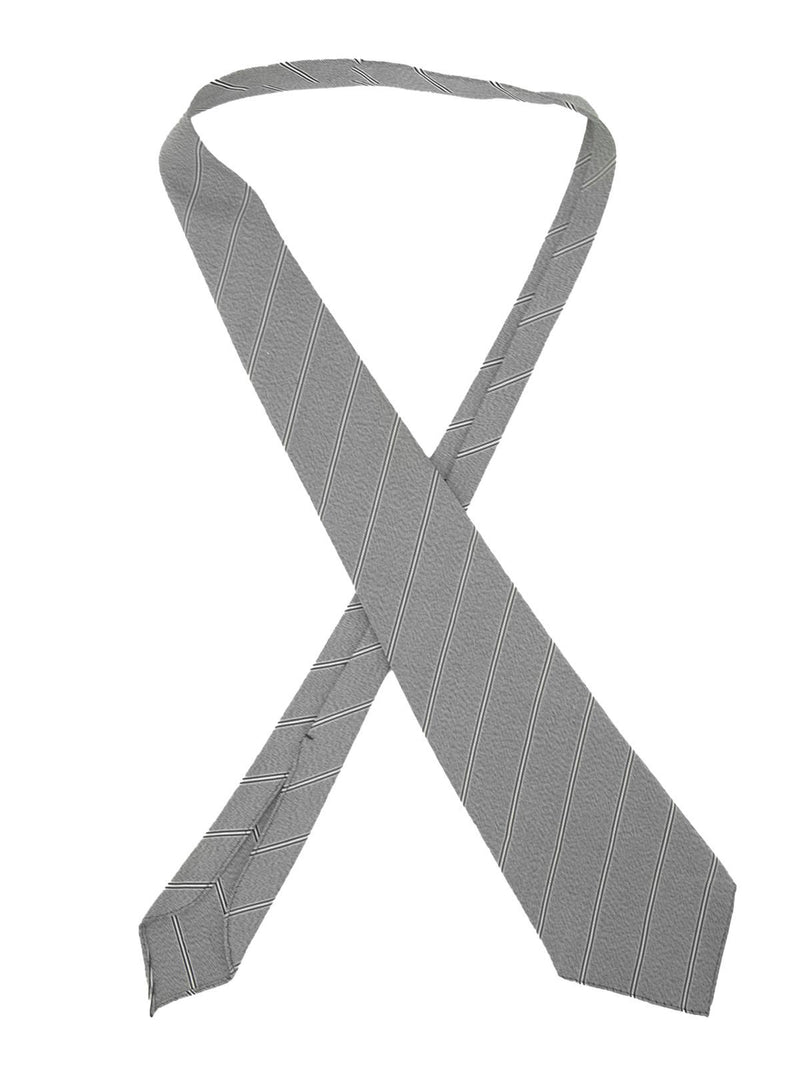 Vintage 1950s Grey Striped Irish Poplin Tie