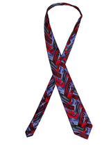 Abstract Red & Purple Design Vintage Tie