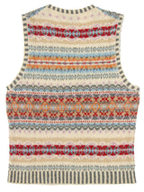 Scottish Wool Fairisle Tank Top in Mallaig Beige