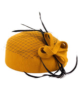 Vintage 1940s Style Mustard Felt Hat