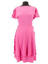 Vintage 1980s Candy Pink Layered Skater Dress